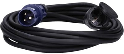 CEE-adapterkabel 3-polig 230V 16A voor Camping en Caravan - 10m IP44