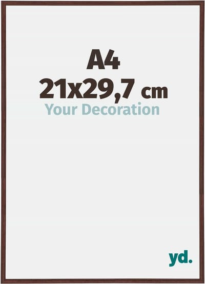 Your Decoration - Fotolijst A4 21x 29,7 cm - Kunststof - Bruin - Annecy