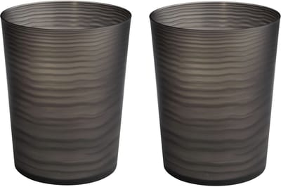 Prullenbak voor badkamer en wastafels - zwart - hoogwaardige kwaliteit plastic
