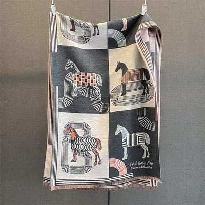 Luxe Kasjmier Sjaals Herfst Winter Dik Warm Kwast Sjaal Dames Paard Sjaal Wikkel Deken Bufanda Poncho Echarpe Pashmina 185x65cm black