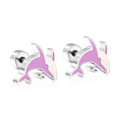 Dolfijn Stud Oorknopjes/Oorbellen - Zilverkleurig | Stainless Steel | Fashion Favorite