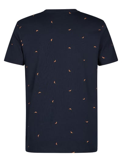 Petrol Industries - Heren T-shirt met all-over print Lava - Blauw - Maat M