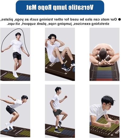 Springtest Mat - Vloer Trainingsmat - Verspringen Meten - Dubbelzijdig Antislip - 250x90 cm - Multicolor