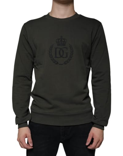 Kroonlogo Sweatshirt Olijfgroen