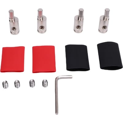 4 Stuks Messing Versterker Ingang Reducer met Accessoires Auto Stereo Versterker Draadklem Connectoren voor Voertuig Stereo Systeem 4GA to 4GA
