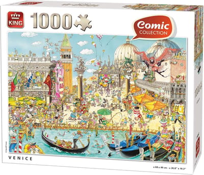 Legpuzzel Venetië - Strip Puzzel - Ontspanning Thuis - Klassieke Strip Stijl - 68x49 cm - Gekleurd