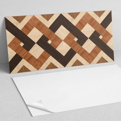 Coloray Wandpanelen Zelfklevend - Geometrisch houtpatroon PVC Wandpaneel - 100 cm x 50 cm - Bruin Wandbekleding Zelfklevend - 1 stuk - Texturen Wandpanelen Zelfklevend - Wandbord Keuken - Wandpaneel Badkamer