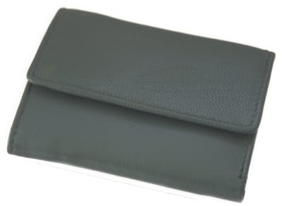Leren dubbelzijdig portemonneetje / kleine Tri-fold portemonnee / kinderbeursje in rood, paars, roze, groen, navy, blauw, zwart leer / 137