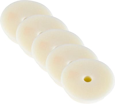5x Ultrafijne Witte Polijstpads (130-150mm) voor Excentrisch Polijsten