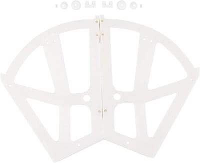 Hinges voor schoenenkast, 2 stuks, vervangende accessoires voor meubels, plastic, geschikt voor dubbele lagen en planken, wit