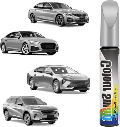 Carrosserieschade Herstellen met een Krassen Pen, Perfect voor Auto's, Motoren en Fietsen, Zilverkleurige Verf Pen voor Kleurcorrectie en Onderhoud