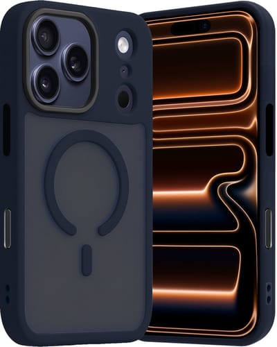 Hoes - Geschikt voor iPhone 17 Pro / 18 Pro - Magsafe Compatible - Sterk & Shockproof - Back Cover - Shock Proof Case - Telefoon Hoesje Shockproof - Donkerblauw