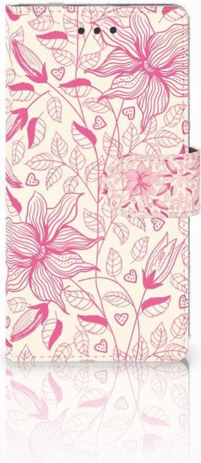 Boekhoesje voor Huawei Ascend P8 Lite Hoesje Pink Flowers