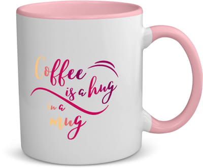 Akyol - coffee is a hug, i am a mug koffiemok - theemok - roze - Koffie - iemand die houdt van koffie - koffie liefhebbers - quote - verjaardagscadeau - cadeau - kado - gift - geschenk - verrassing - 350 ML inhoud
