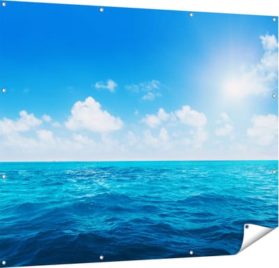 Gards Tuinposter Water Midden op Zee met Zonneschijn - 150x120 cm - Tuindoek - Tuindecoratie - Wanddecoratie buiten - Tuinschilderij