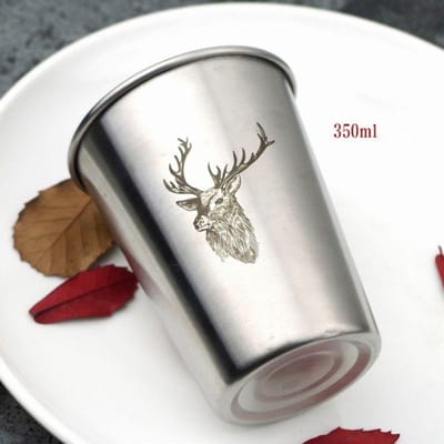 350ml Roestvrij Staal Mok Zilver Dubbele Wand Koffie Thee Wijn Melk Bier Tumbler Draagbare Reis Waterbeker Keuken Drinkgerei gray