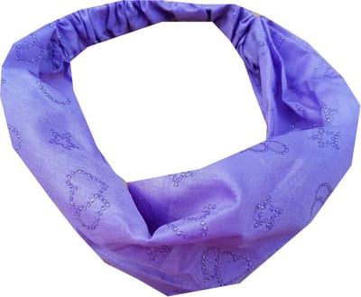 Haarsoires Haarband 3-in-1 - Glitter Print - Paars - Comfortabel Jersey - Casual & Sportief