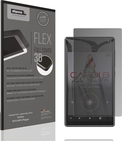 dipos FLEX – Matte Privacy Screenprotector geschikt voor Diofox M10 MP3-Player | Volledige Schermbescherming | Case-Friendly