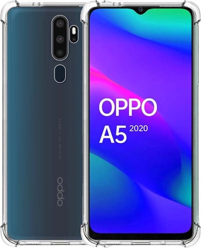 Smartphonica Telefoonhoesje Geschikt voor Oppo A5 (2020) transparant shockproof TPU siliconen hoesje met stootrand geschikt voor OPPO A5 (2020)