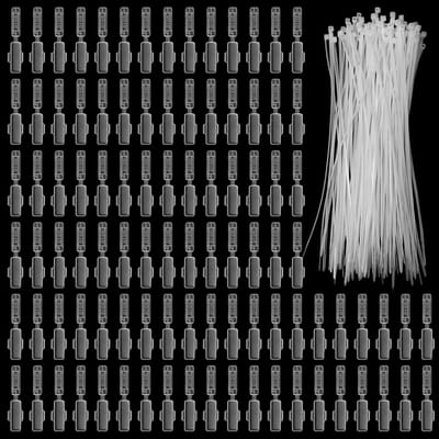 Dailygoods - 100 Stuks Transparante Kabeletiketten - Herbruikbare Kabelbinders voor Draden en Kabels