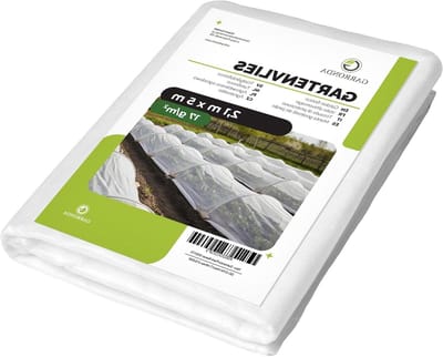 Plantbeschermingsvlies - Tuinvlies Afdekvlies - Bescherming Tegen Vorst - Ademend Waterdoorlatend - 2.1 x 5 m - Wit