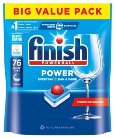 Finish Power All-in-1 Vaatwastabletten Regular - 76 stuks