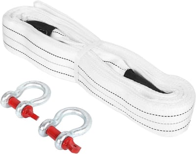 Sleepkabel - Trekband - Voertuigen Verplaatsen - Krachtige Staal Haken - 18 Ton Capaciteit - Zwart