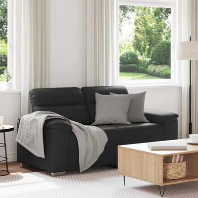 vidaXL - 2-zitsbank - zwart - 160x81x84 - cm - kunstleer
