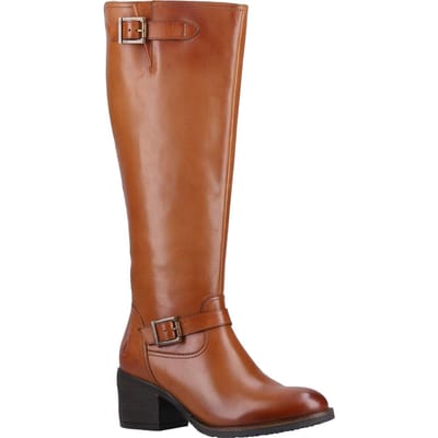 Hush Puppies Heidi Leder Vrouwenlaarzen Tan Leder