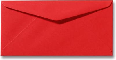 Envelop 11 X 22 Koraalrood, 100 stuks