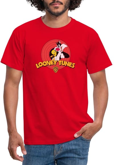 Looney Tunes Sylvester And Tweety T-Shirt Heren