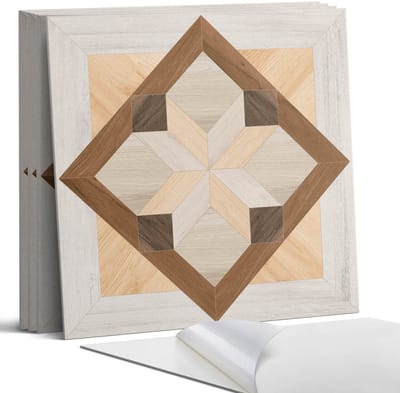 Coloray Wandpanelen Zelfklevend - Geometrisch patroon in een vierkant Zelfklevende Wandpanelen - 50 cm x 50 cm - Bruin Wandpaneel PVC - 5 stuks - Texturen Wandpanelen Zelfklevend - Wandpanelen Keuken - Wandpaneel Badkamer