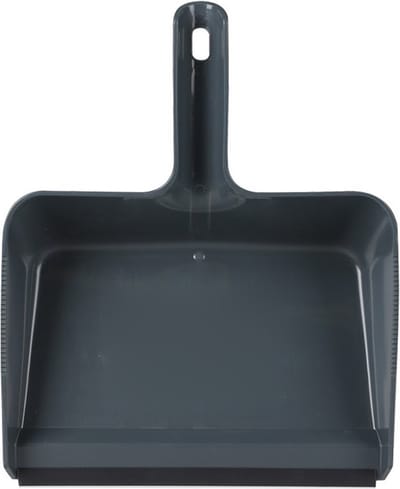Urban Living Vuil opvang blik - kunststof - met rubber strip - 30 x 38 cm - donkerblauw - stofblik - voor stoffer en blik - extra groot