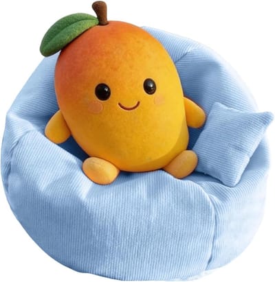 Zitzak Stoel Ornament - Handgemaakte Zitzak - Poppen Meubilair - Antislip Ontwerp - 15cm - Blauw