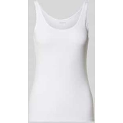 slim fit top met ronde hals