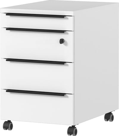 Ladeblok met slot Galileo Wit - Met lades - Breedte 42 cm - Diepte 60 cm - Hoogte 63 cm