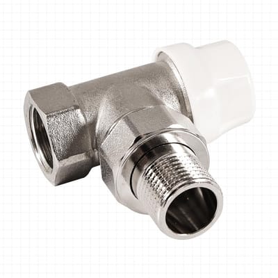 Dailygoods- Thermostaatventiel G1/2 - Messing 1/2 inch - Radiatorventiel - Doorgangsventiel - Compact ontwerp - Voor nauwe ruimtes
