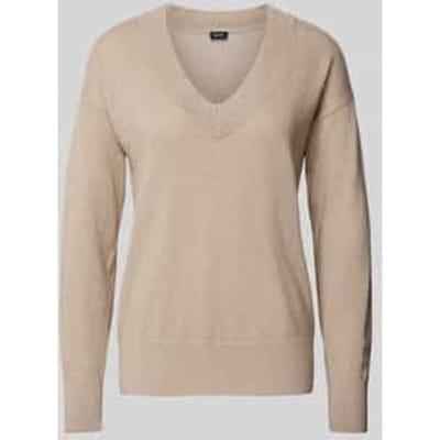 Gebreide pullover van wolmix met V-hals