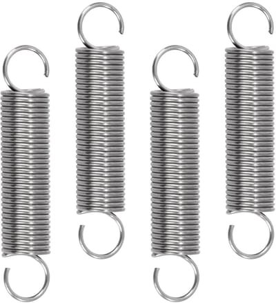 Trekveren met haken - Spanveren verleng - Bevestigen en spannen - Roestvrij staal - 50 mm 10 stuks - Zilverkleurig