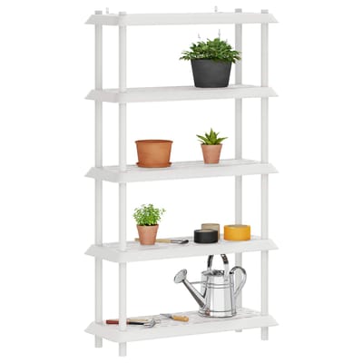 vidaXL - Plankenunit - 5-laags - 100 - x - 40 - x - 177 - cm - PP - Wit