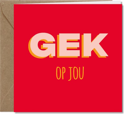 Tallies Cards - Gek op jou - Happy Colors wenskaarten