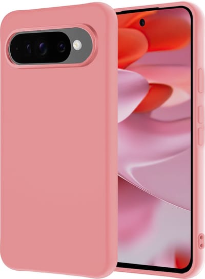 Hoesje - Geschikt voor Google Pixel 10 Pro - Sterk & Shockproof - Hoes Cover - Siliconen Case - Lichtroze