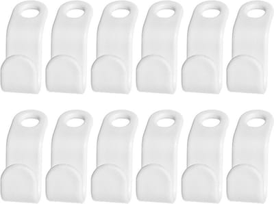 WiseGoods Luxe Set Mini Hangers Voor Kleerhangers - Kleerhanger Hanger - Kledinghanger Haak - Kledinghangers Haken - Wit - 12st