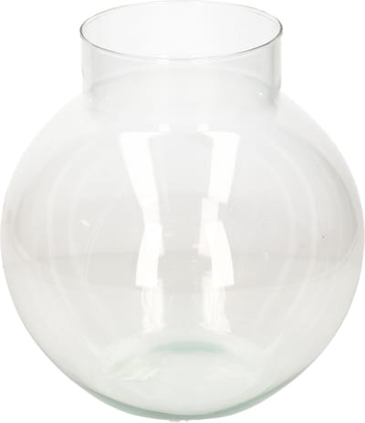 Hakbijl Glass Bloemenvaas/bolvaas - glas - 23 x 23 cm - transparant - boeket vaas