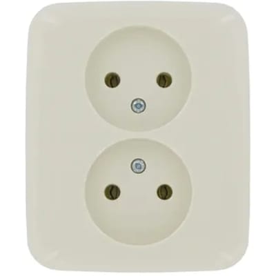 Busch Jaeger Inbouwstopcontact Si Reflex Ongeaard 2-polig Crème Ip20