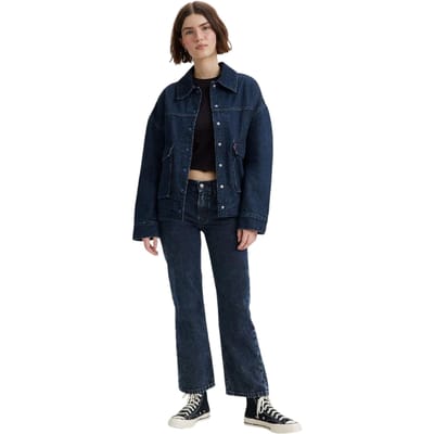 Levis Dames/Dames Denim Mid Rise Straight Leg Jeans (Marine)