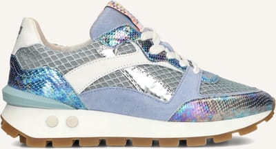 Floris Van Bommel Sfw-10157 Blokki Sneakers - Suède - Dames - Blauw - Maat 41