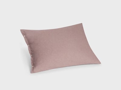 Yumeko kussensloop flanel mauve chambray 65x65 - Biologisch & ecologisch - 1 stuk
