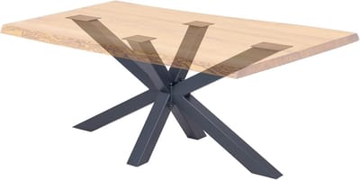 Tafelframe Spinpoot - Stalen Tafelpoten - Creëer Unieke Meubels - Eenvoudige Montage - Zwart Gepoedercoat