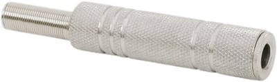5x Jack Aansluiting 6,3 mm Stereo – Metalen Jack Socket met Trekontlasting – Inbouw Audio Connector - 5 Stuks [05125]
